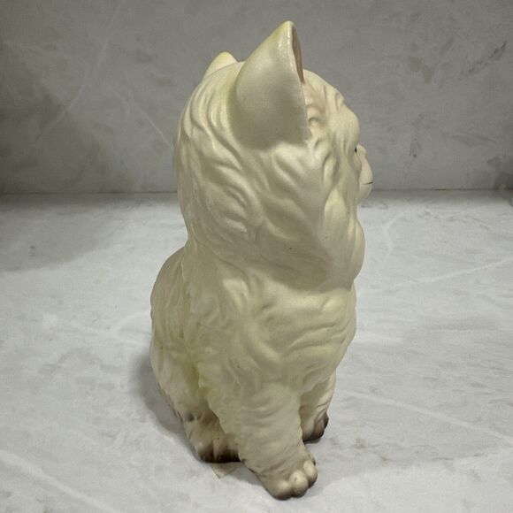 Vintage Norleans Hand-Painted Blue-Eyed Long-Haired White Persian 7.5" Cat - Picture 4 of 5